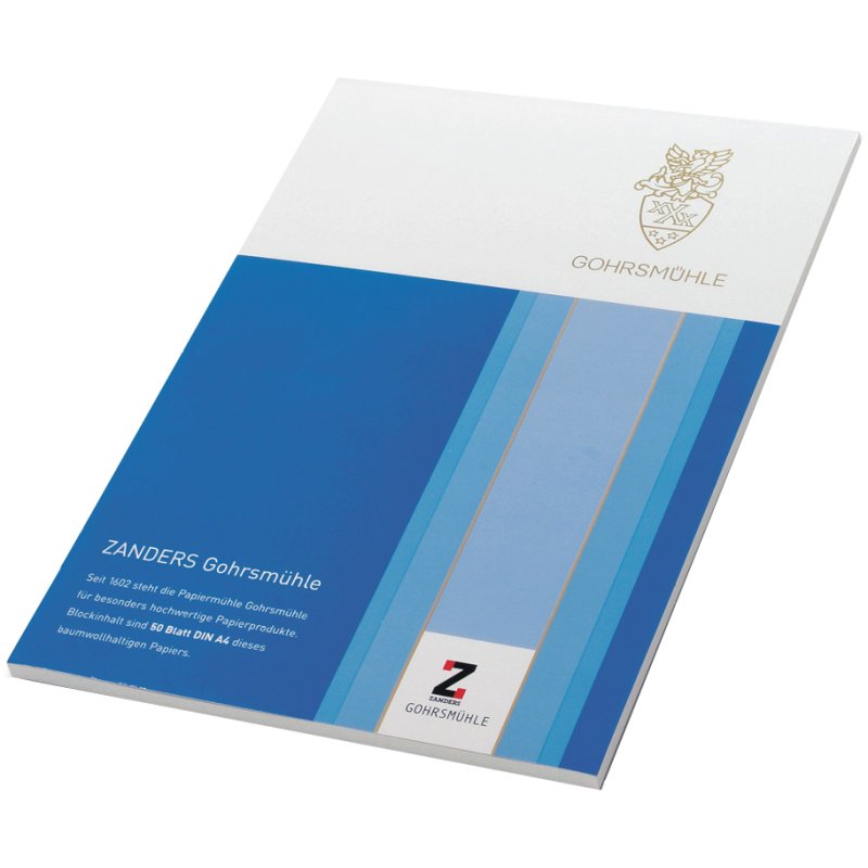 GOHRSMÜHLE bloc de correspondance bankpost, A4, blanc pur, 50 feuilles